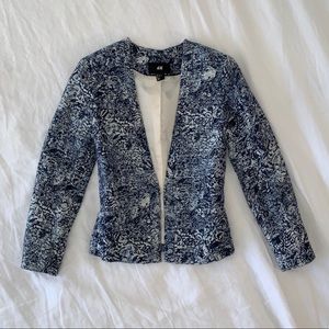 H&M Floral Paisley Patterned Open Blazer
